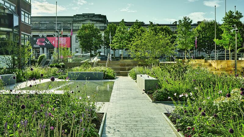 Iput’s creation of an urban park at Earlsfort Terrace in Dublin recognises the fact that cities need to be more attractive for those who live and work in them. Photograph:   Enda Cavanagh Photography