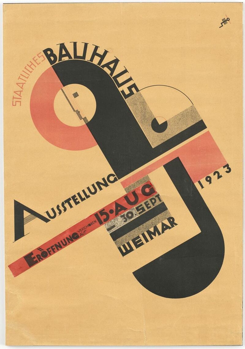 Joost Schmidt’s poster for the Bauhaus Exhibition held in Weimar in 1923.