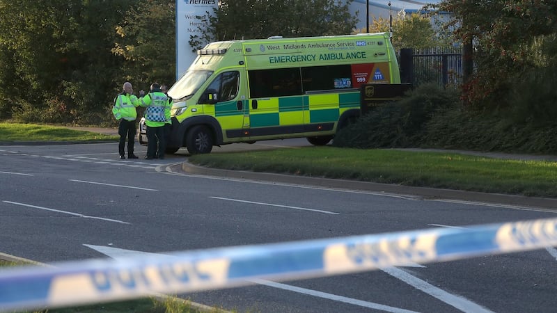Emergency services near Bermuda Park in Nuneaton where police are dealing with an ongoing incident. Photograph: Aaron Chown/PA Wire