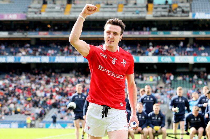 Tommy Durnin made his 100th appearance for Louth last summer. Photograph: Laszlo Geczo/Inpho