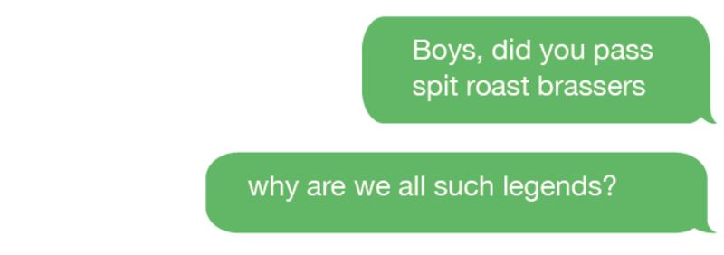 Message from unidentified man to WhatsApp group containing Jackson, Olding and McIlroy sent on the afternoon of June 28th, 2016