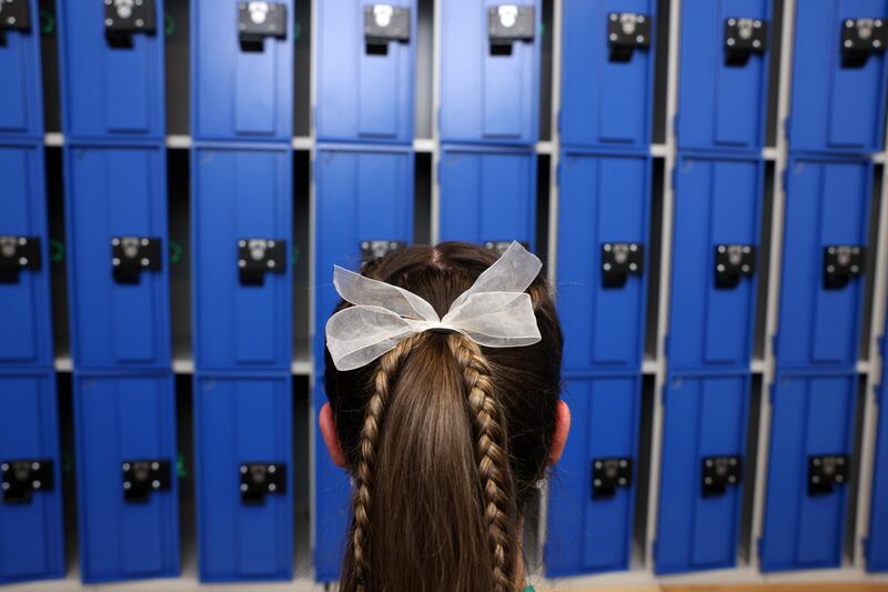 Leah Tarpey's hair, styled by her teammate Kayla Waldron. Photograph:  Laura Hutton