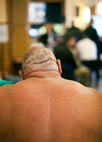 A competitor at the World Powerlifting Championships. Photograph: Malcolm McGettigan