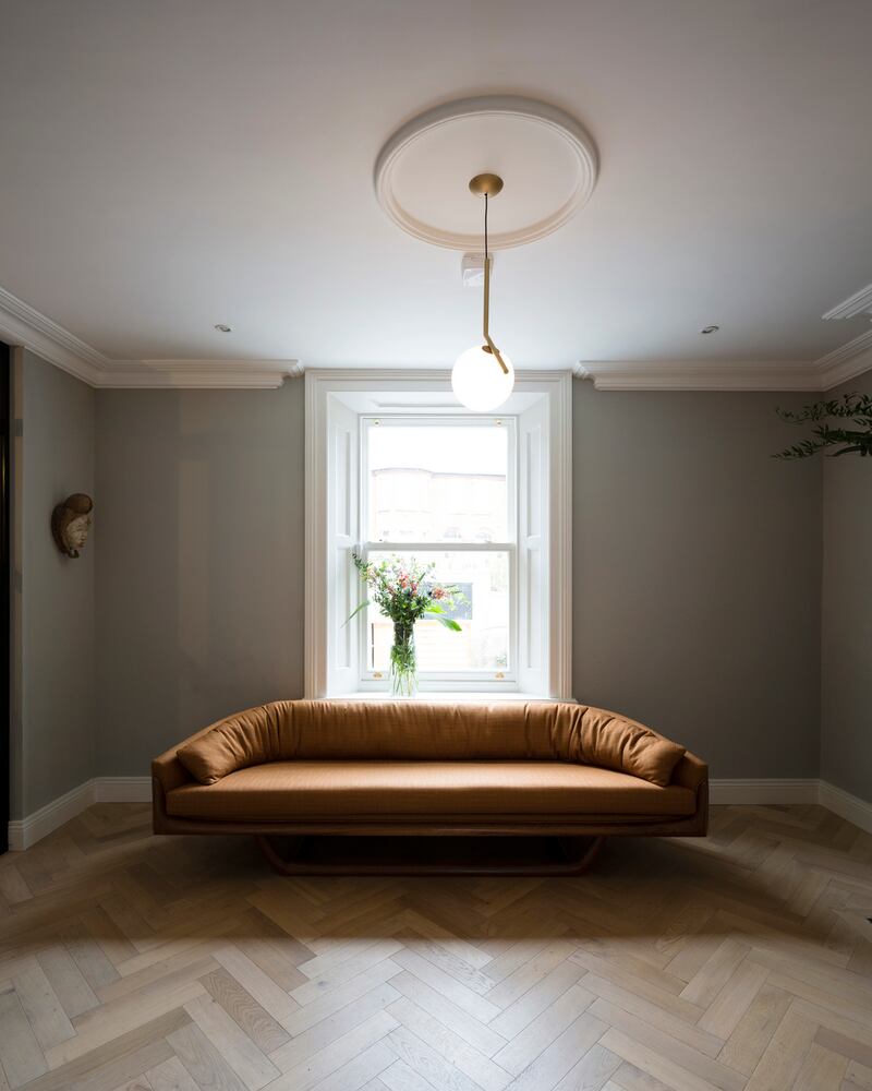 Vintage pieces and items collected on holiday in the sitting room. Photograph: Aisling McCoy