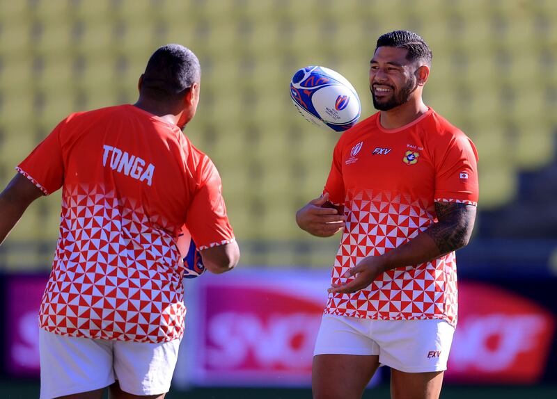 Tonga's Charles Piutau during the captain's run at Stade de Beaujoire. Photograph: Dan Sheridan/Inpho