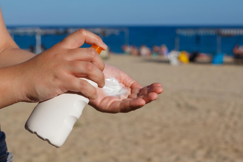 Most people apply only 20-50 per cent of the recommended amount of sunscreen and get a lot much less protection as a result. Photograph: Alamy/PA