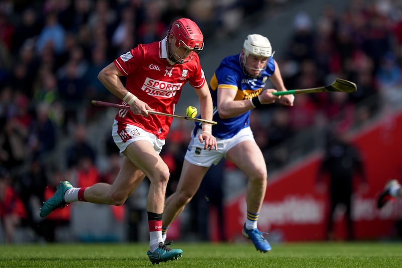 Cork's Alan Connolly on his way to scoring a goal against Tipperary. Photograph: James Lawlor/Inpho 