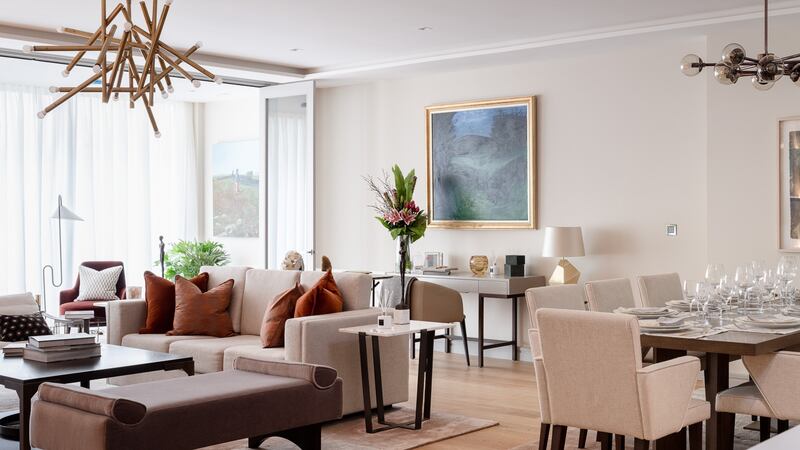 Open plan living-dining at Lansdowne Place.