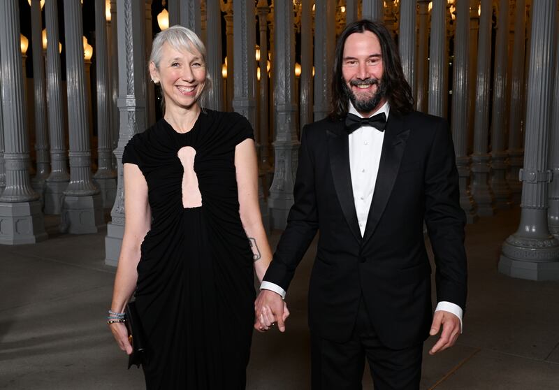 Alexandra Grant and Keanu Reeves. Photograph: Michael Kovac/Getty Images for LACMA
