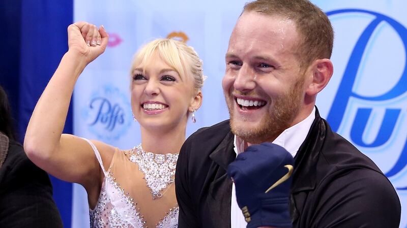 Coughlin and Caydee Denny at the 2014 US Championships. Photo: Matthew Stockman/Getty Images
