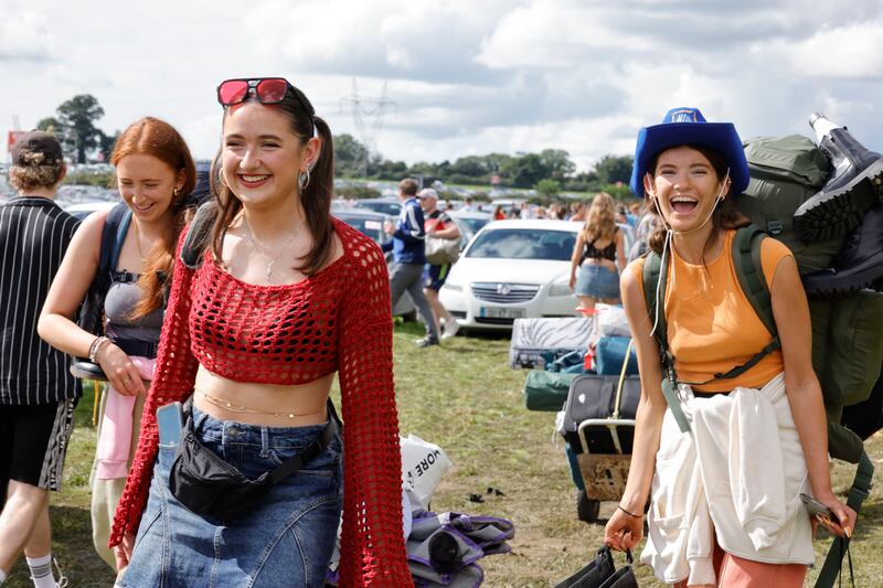 Campers arriving at Electric Picnic 2023. Photograph: Alan Betson