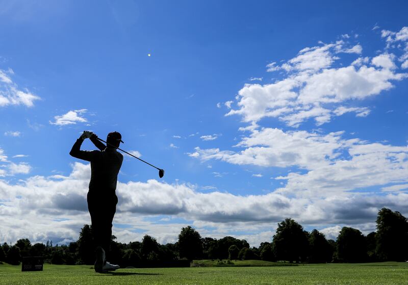 Jorge Campillo tees off on the 17th hole during the second round at the Horizon Irish Open at Mount Juliet Estate, Thomastown, Kilkenny. Photograph: Ben Brady/Inpho 