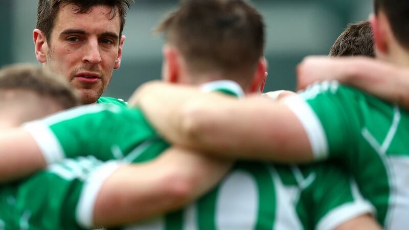 A dejected Colin Egan folowing the home defeat to Dublin at  O’Connor Park, Tullamore. Photograph: James Crombie/Inpho