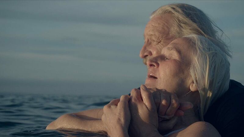 Olwen Fouere and BJ Hogg in Take Me Swimming