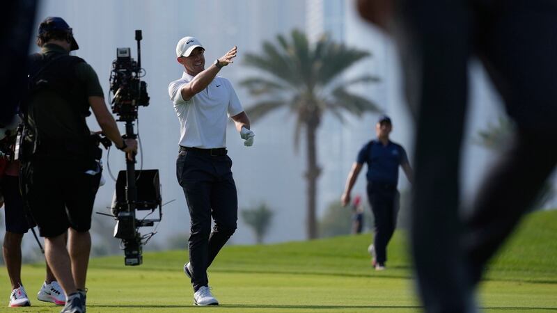 Rory McIlroy fired his way back into contention with a second round of 66. Photograph: Kamran Jebreili/AP