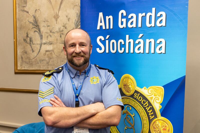 Sgt Jason Hughes at the Laois jobs fair
