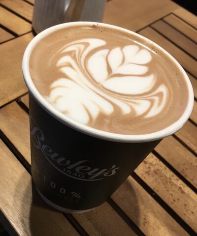 Patricia Buth’s mocha from Bewley’s.