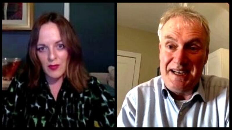 Irish Times columnist Jennifer O’Connell and Prof Luke O’Neill during The Irish Times Winter Nights festival on Thursday