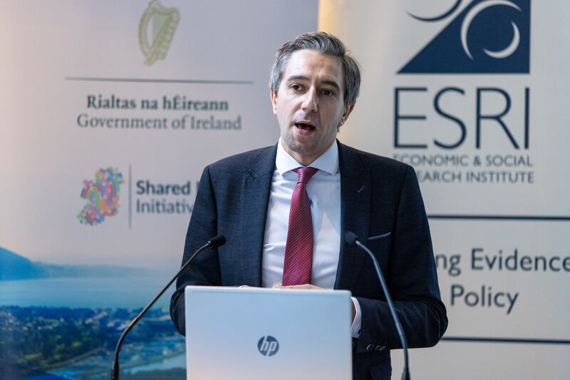 Simon Harris pictured at the publication of the new ESRI report Student Mobility in Ireland and Northern Ireland. Photography/Naoise Culhane