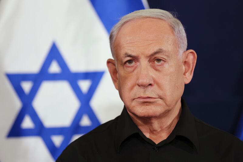 Israeli prime minister Binyamin Netanyahu is the subject of an arrest warrant request from an ICC prosecutor. Photograph: Abir Sultan/Pool/ AP