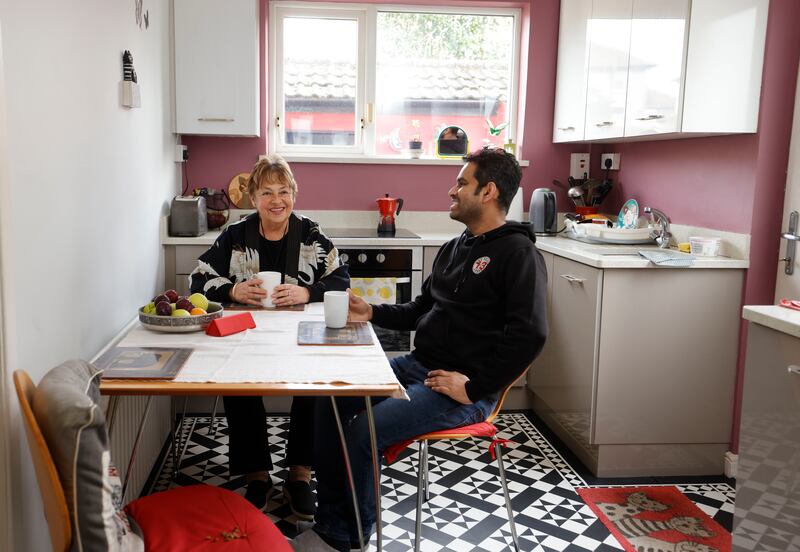 Caroline Gleeson and her tenant Nalaka. Photograph: Alan Betson