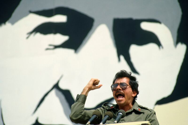 Sandinista leader: Daniel Ortega in 1984. Photograph: claude Urraca/Sygma via Getty