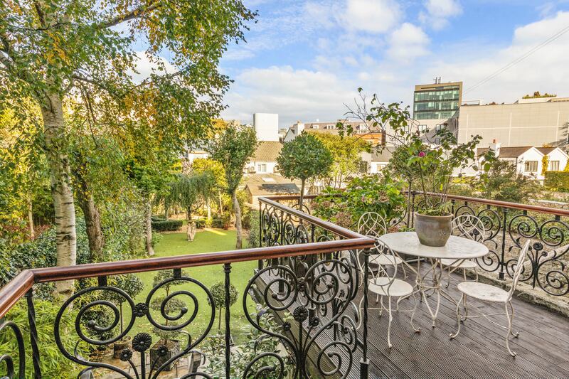 Deck overlooking garden