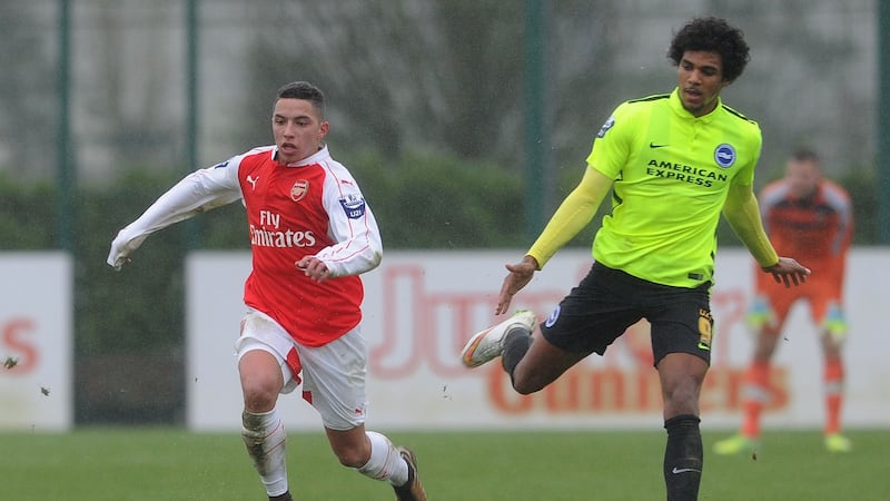 Sligo have signed Jonah Ayunga (right) on loan from Brighton. Photo: David Price/Getty Images