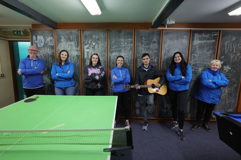Noel Smith, Street Work Team, Aoife O’Regan project leader Detached Youth Work, Aoife Keegan from Bayside, Kelly Caffrey, Street Work Team, Aaron Connolly from Sheriff St, Sinead Ni Bhrolchain, Youth justice worker and Angela Hart, Street Work Team. Photograph: Alan Betson
