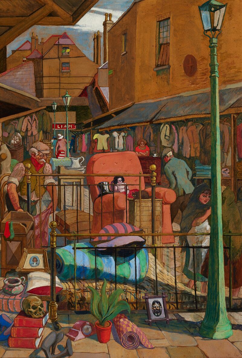 Anglesea Market, Dublin, 1933 by Harry Kernoff