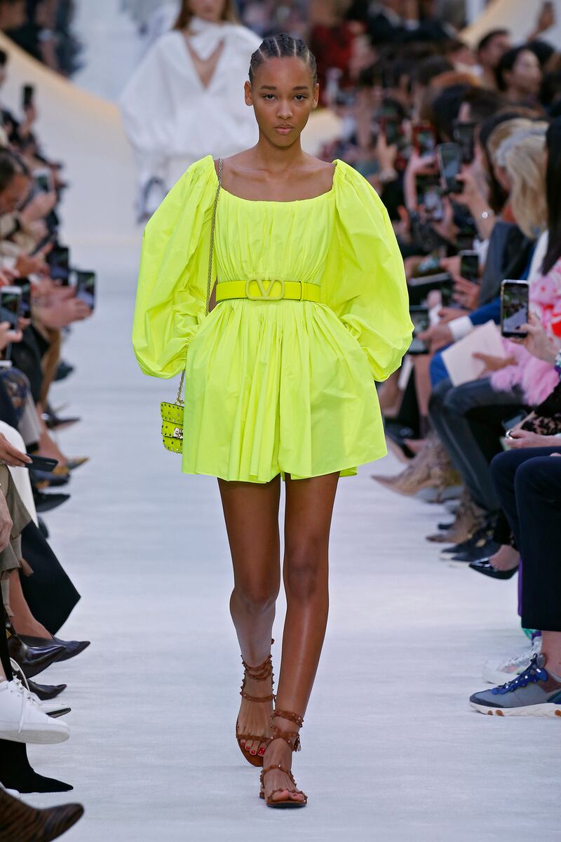 Puff Sleeve A-Line Mini Dress, €1980, Valentino, Brown Thomas