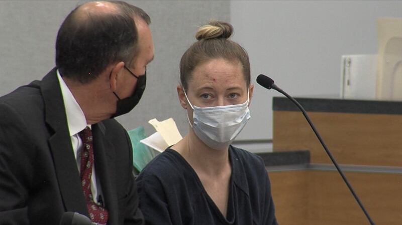 Molly Martens is seen in a screengrab from court proceedings in North Carolina