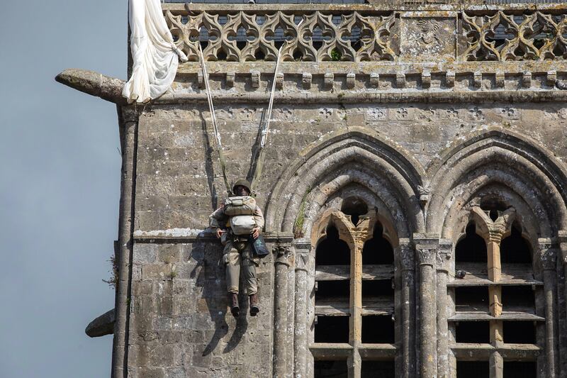 Effigy of John Steele at the Sainte-Mère-Église. Photograph: Fionn Davenport