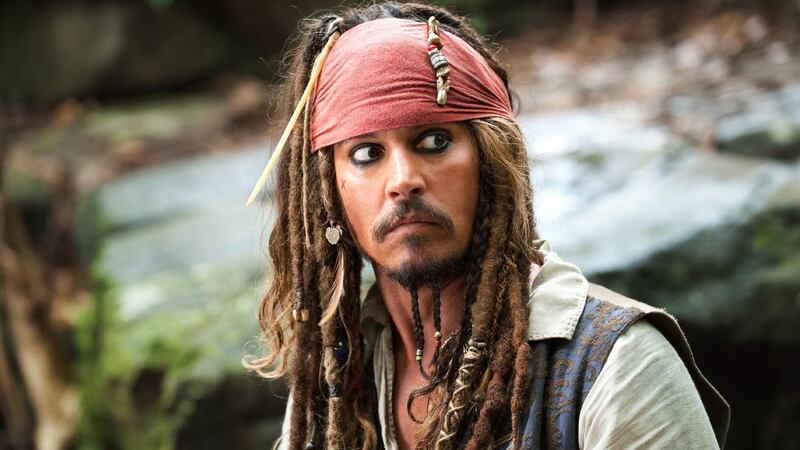 Johnny Depp in his most iconic role, as Captain Jack Sparrow in the ‘Pirates of the Caribbean’ franchise