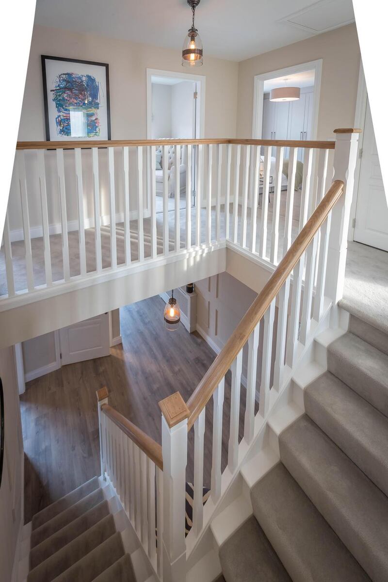 The homes have roomy 9ft high ceilings and a choice of three paint colours on the walls