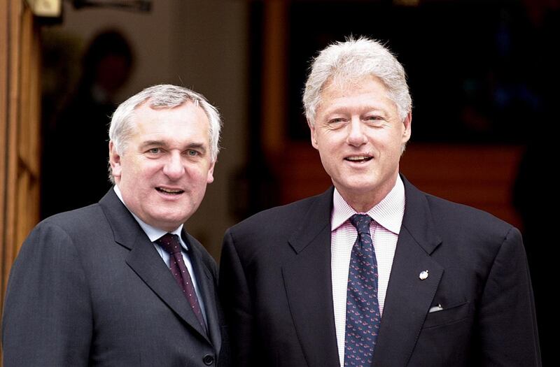 Former US president Bill Clinton and Bertie Ahern in 2002. Photograph: John Cogill/AP Photo