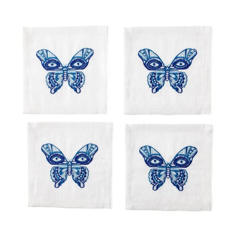 Butterfly cocktail napkin set, £50, Jonathan Alder