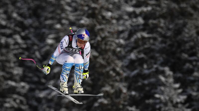 US skier Lindsey Vonn competes during the Women’s Downhill event of the 2019 FIS Alpine Ski World Championships  in Are, Sweden on Sunday. Photograph: Francois-Xavier Marit/AFP/Getty Images