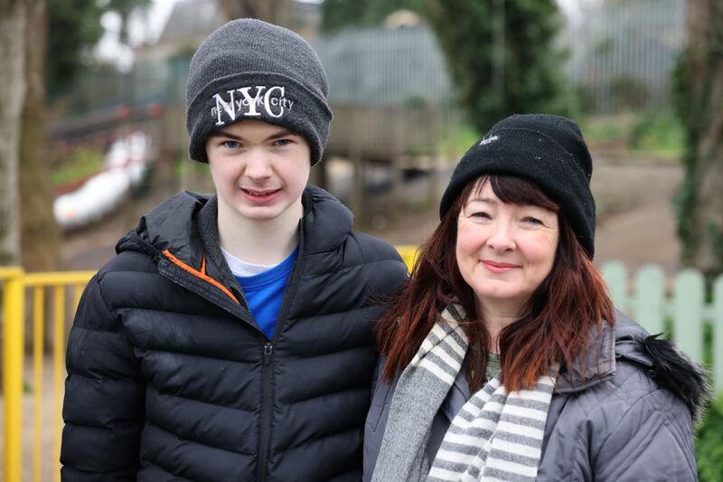 Denise Keoghan and her son, Evan. Photograph: Dara Mac Dónaill