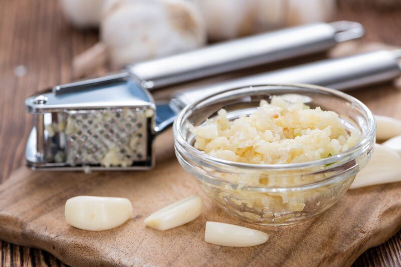 Garlic presses: messy and wasteful. Photograph: iStock