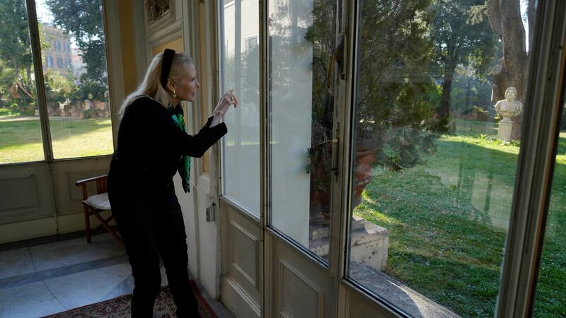 Princess Rita Boncompagni Ludovisi inside Rome’s Villa Aurora, which this week flopped at auction despite containing the only known ceiling painted by Caravaggio. Photograph: Gregorio Borgia/AP