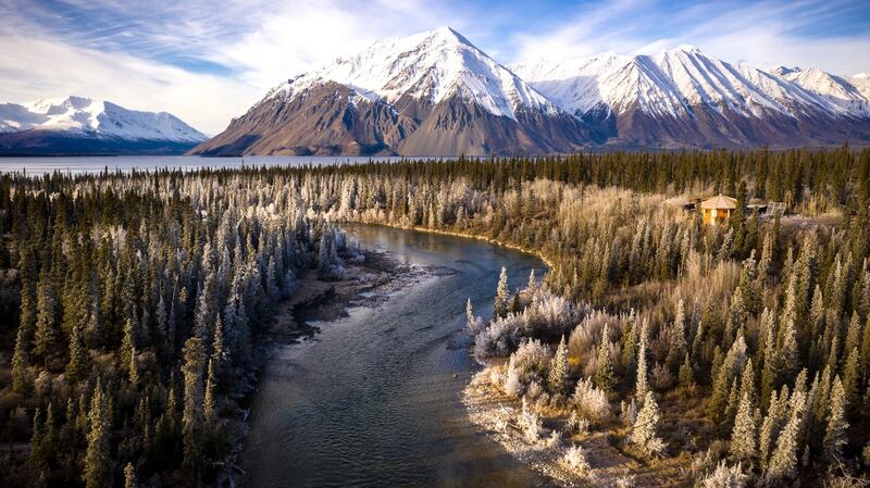 Kathleen Lake, just outside the village of Haines Junction, in south-western Yukon, Canada.