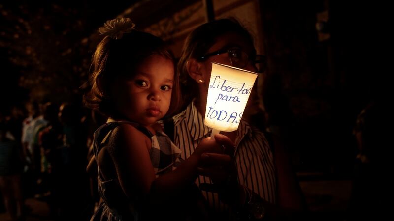 Protesters during the procession of ‘El Silencio’ in Masaya, Nicaragua on April 18th. Photograph: Oswaldo Rivas