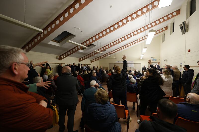 Local residents and traders voiced their concerns at the public meeting. Photograph Nick Bradshaw