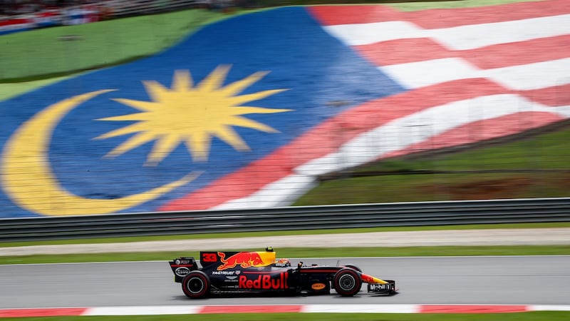 Max Verstappen of Red Bull Racing in action during the Malaysian  Grand Prix. Photograph: EPA