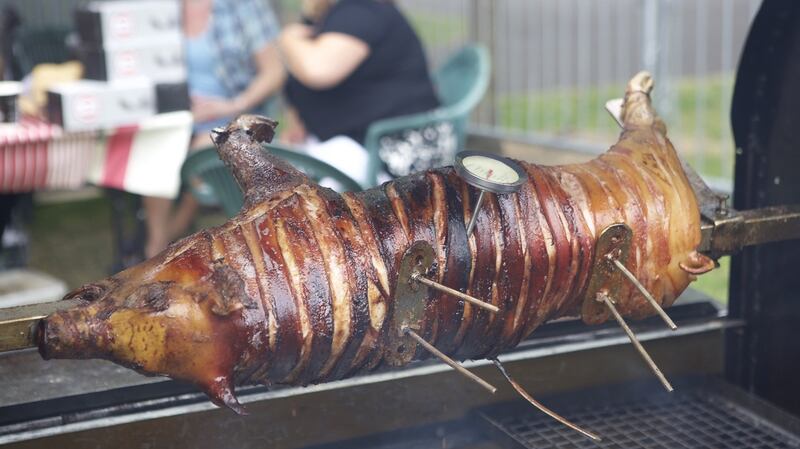 Rotisserie pig at last year’s Big Grill BBQ Festival