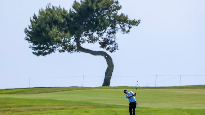 England’s Justin Rose hits from the sixth fairway during a practice round for the  US Open at  Torrey Pines Golf Course in San Diego. Photograph: Erik S Lesser/EPA