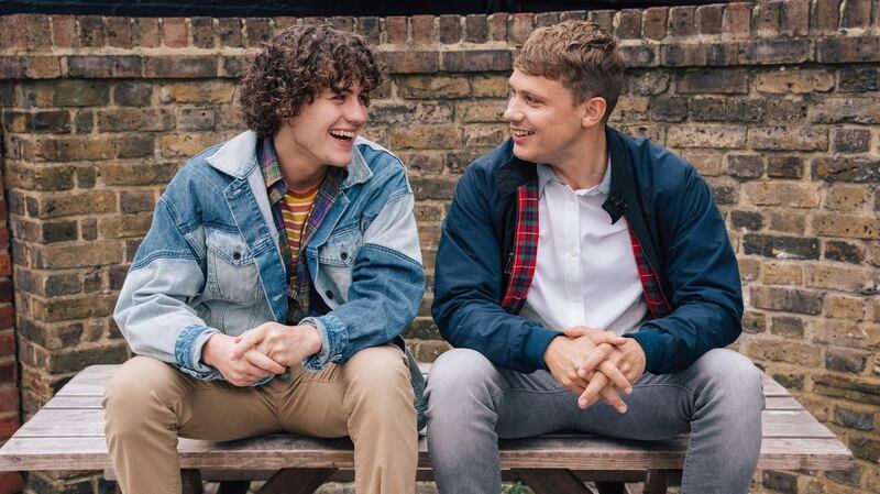 Dylan Llewellyn and Jon Pointing in Big Boys