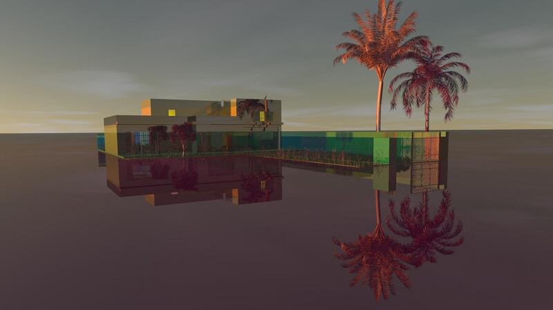 Slide from Illusions of Love Dyed by Sunset, by Bassam Al Sabah