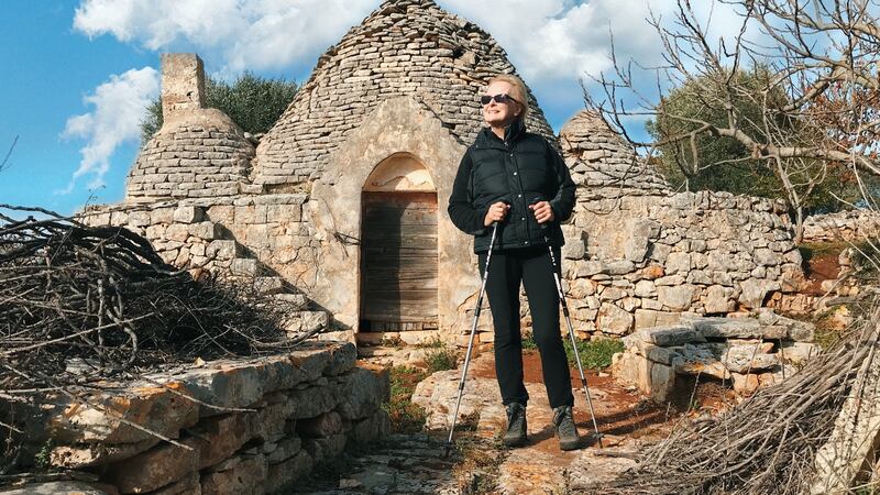 Orna O’Reilly walking in Italy last winter.